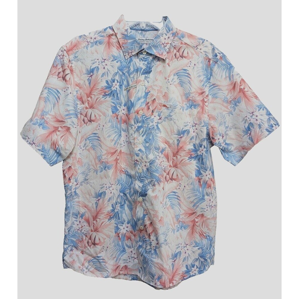 Tommy Bahama Mens Shirt Sarasota Stretch Short Sleeve Button Down Shirt Sz M